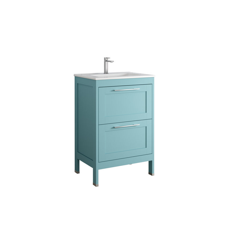 Meuble-lavabo simple 24 po DAX Lakeside, Bleu foncé
