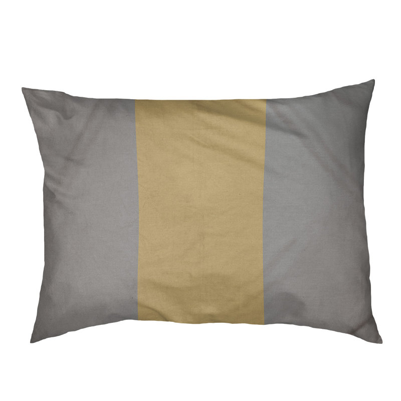 Coussin Colorado, Grand (l 40 po x P 30 po x H 6,5 po), Gris / doré / gris