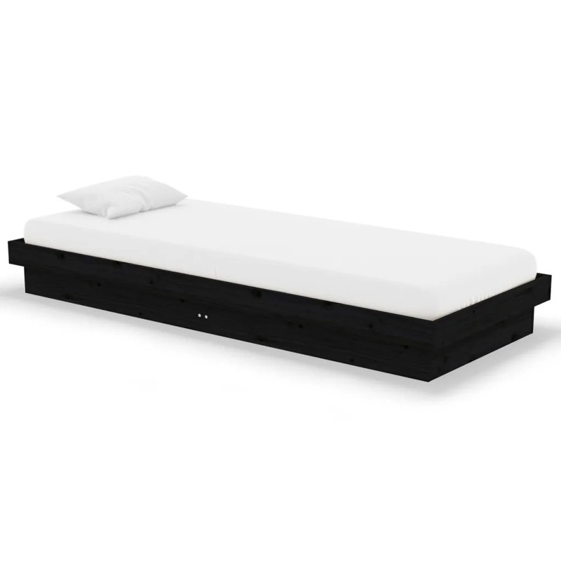 Jaquita Solid pinewood Bed, Small Single (2'6), black