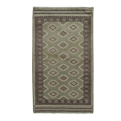 Tapis noir noué à la main de haute qualité