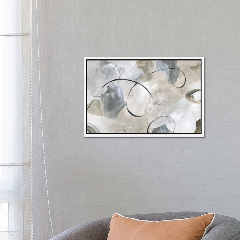 Crescendo - Painting on Canvas, 66.04 cm H x 45.72 cm W, White Framed