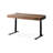 Nut-brown + Black Rectangular Hight adjustable Solid Wood + Steel with 2 drawers desk-107971797