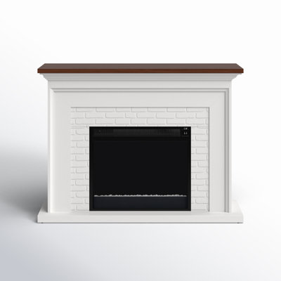 Ellington Circle 47.38'' W Electric Fireplace & Mantel Package with 4600 BTU