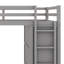 Lit mezzanine avec tiroirs, bureau et garde-robe-106491189