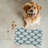 Ruby Yellow Blue Tile - 1 Piece Bone Shape Feeding Mat