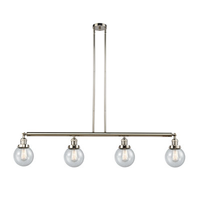 Luminaire suspendu linéaire à 4 lumières pour îlot de cuisine Lorri