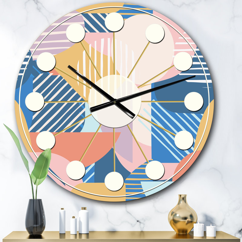 Horloge murale tendance Mid-Century, Surdimensionné
