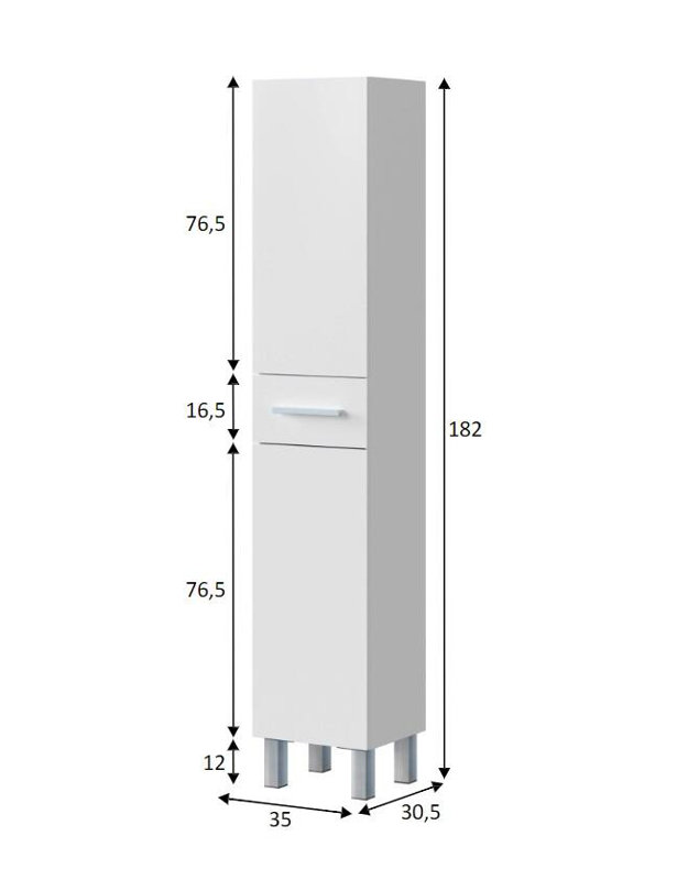 Wall Bathroom Cabinet, White