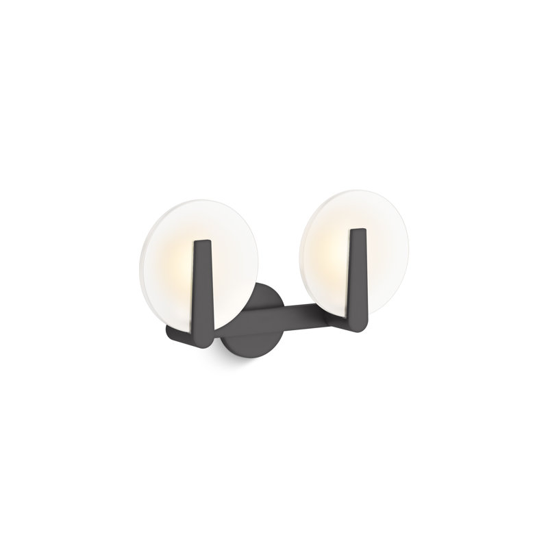 Hint Two-Light Sconce, Matte Black