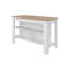 Îlot de cuisine Yoder avec tablettes de rangement ouvertes pour l'organisation de la maison, chêne blanc et naturel