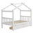 Wooden House Bed with Drawers-479318132