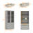 Storage Cabinet With Frosted-Glass-Door And 2 Drawers