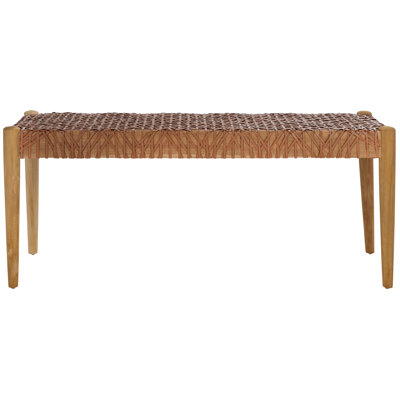 Kazbah 47" Genuine Leather Entryway Bench