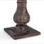 Table de bout ronde  brun vieilli