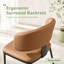 Ensemble de 2 chaises de salle à manger de style campagne en lin doux, gris clair / noir / brun-1098074819