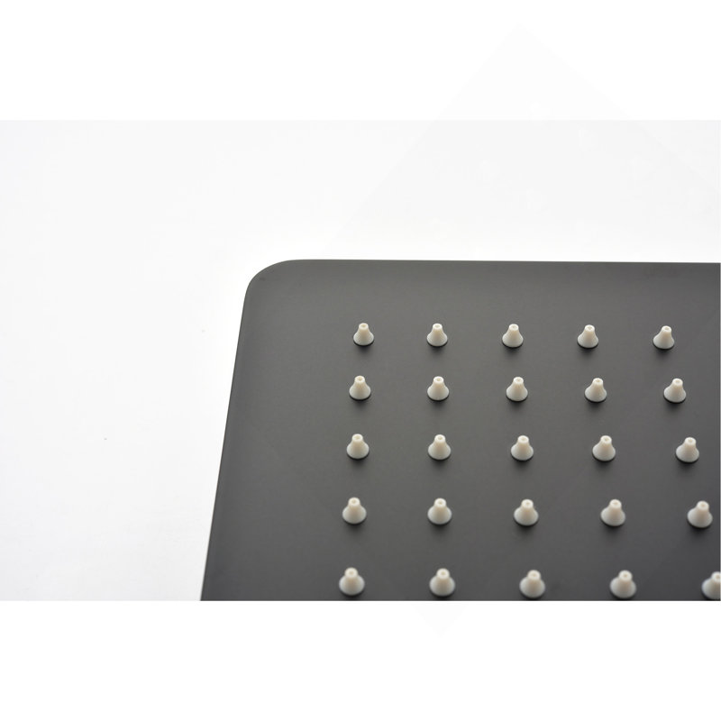 12" Rain Shower Head Systems Wall Mounted Shower On-Site, Matte Black