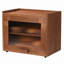 Boîte à pain en bois à 2 couches avec tablette réglable et fenêtre en acrylique pour le rangement du comptoir de cuisine (brun)
