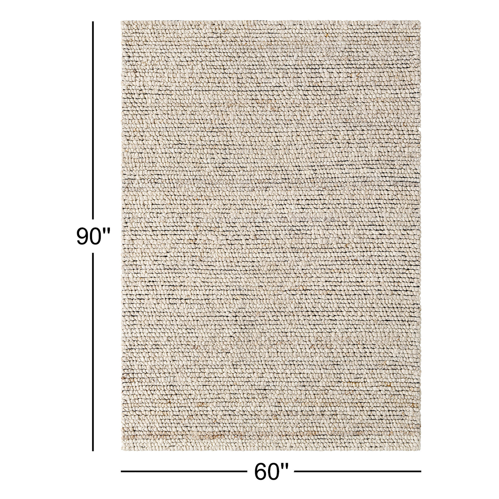 Amasa Hand-Tufted Jute Rug, Rectangle 5' x 7'6"