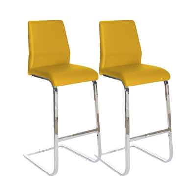 Lynn Yes Upholstered Faux Leather Bar Stool