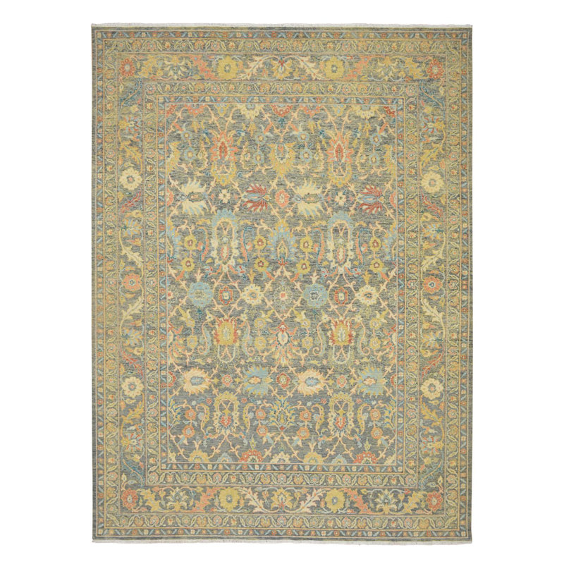 Tapis ancre 9 pi x 12 pi 1 po gris Ziegler Mahal