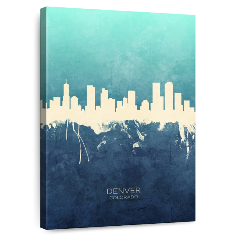 Aime Denver Colorado Skyline VII, H 39 po x l 26 po