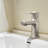 Single Handle Single Hole Bathroom Faucet in Brushed Nickel