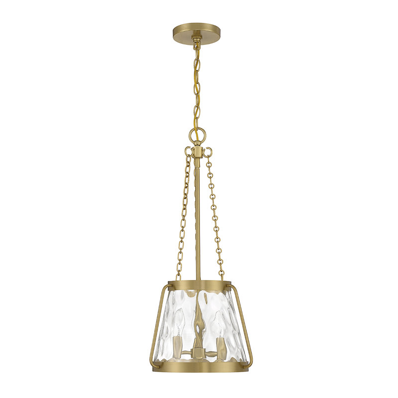 Arieus 3-Light Geometric Pendant in Gold, Gold, 25.5" H x 12" W x 12" D, 3 Lights