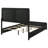 Burton Black Upholstered Queen Bed