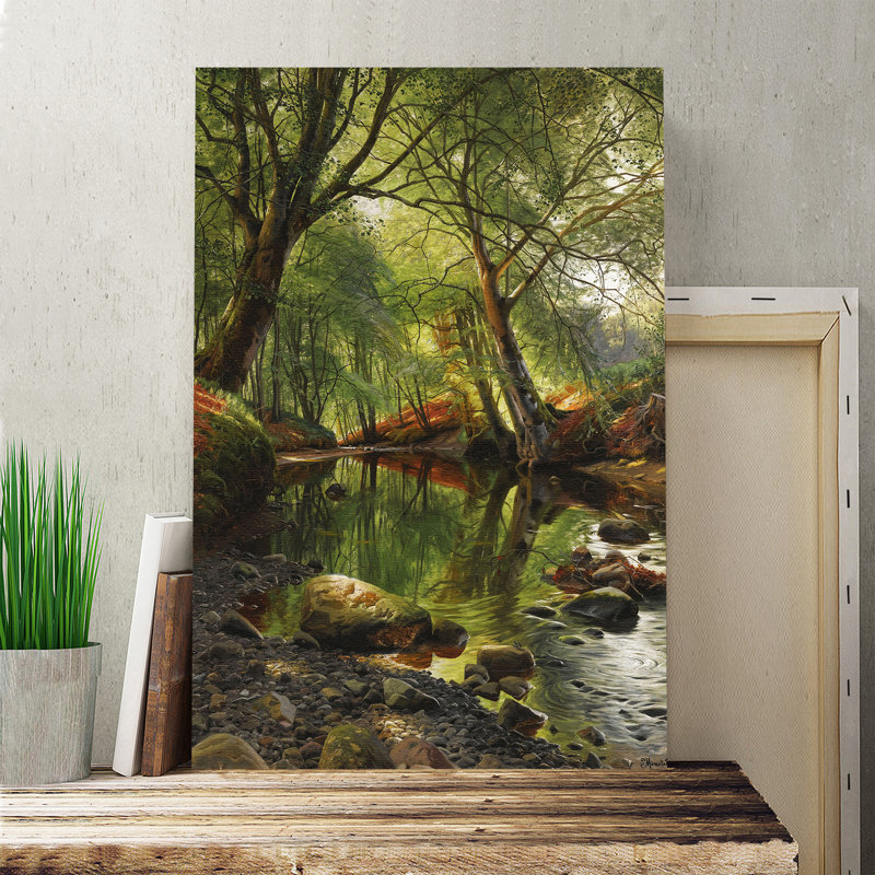 A Woodland Stream by - Wrapped Canvas, 50cm H x 35cm W