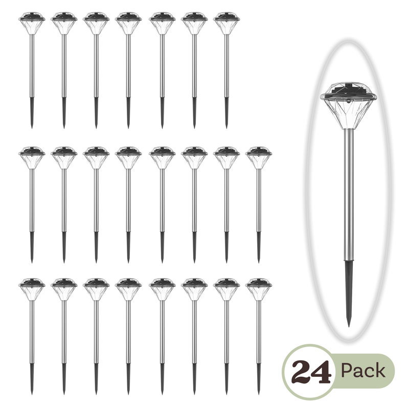Solar Powered Integrated LED Metal Pathway Light Pack