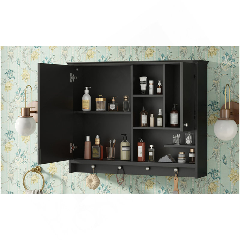 Armoire à pharmacie murale de 36 pouces, armoire de rangement pour salle de bain avec porte miroir et tablette ajustable, armoire à miroir pour salle de bain