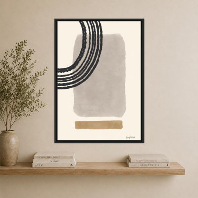 Geo Abstract III Neutral Pink by Becky Thorns - Graphic Art on Canvas