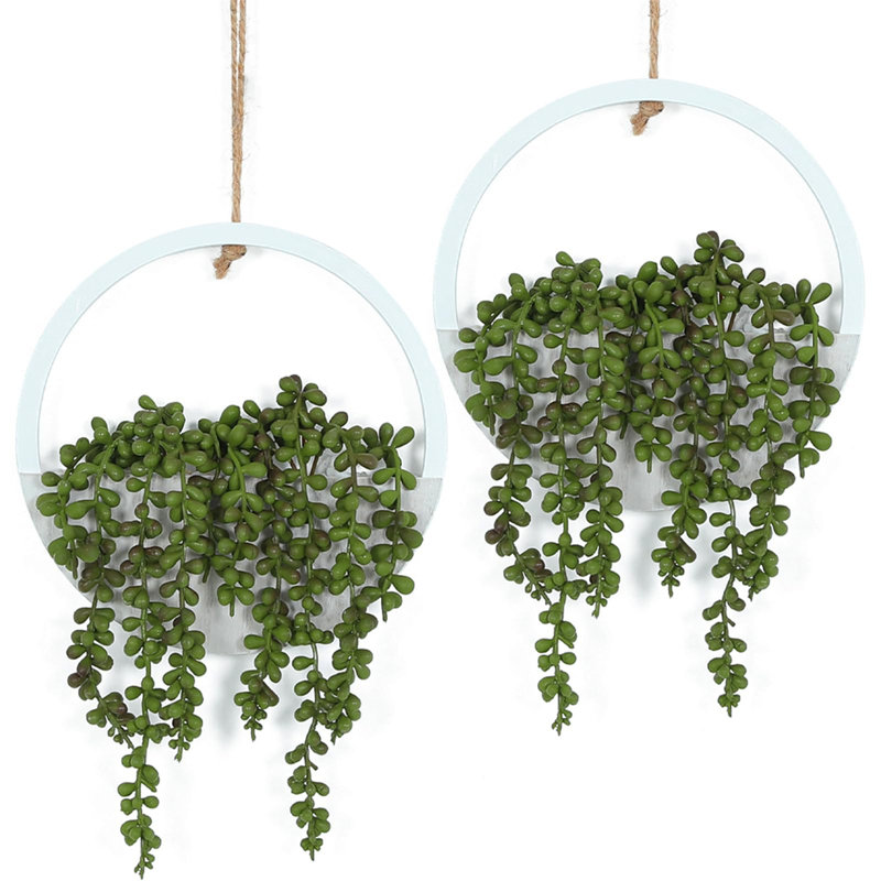 Burgal Hanging Planter, White