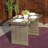Rectangular Glass Outdoor Dining Table-1513922450