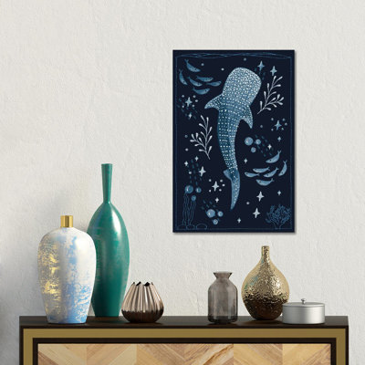 Ocean Garden Whale Shark - Wall Art Print - Framed Canvas