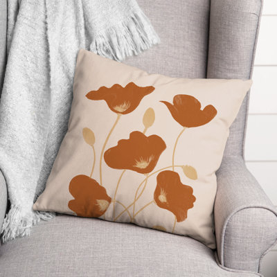  Poppies Square Pillow Cover & Insert