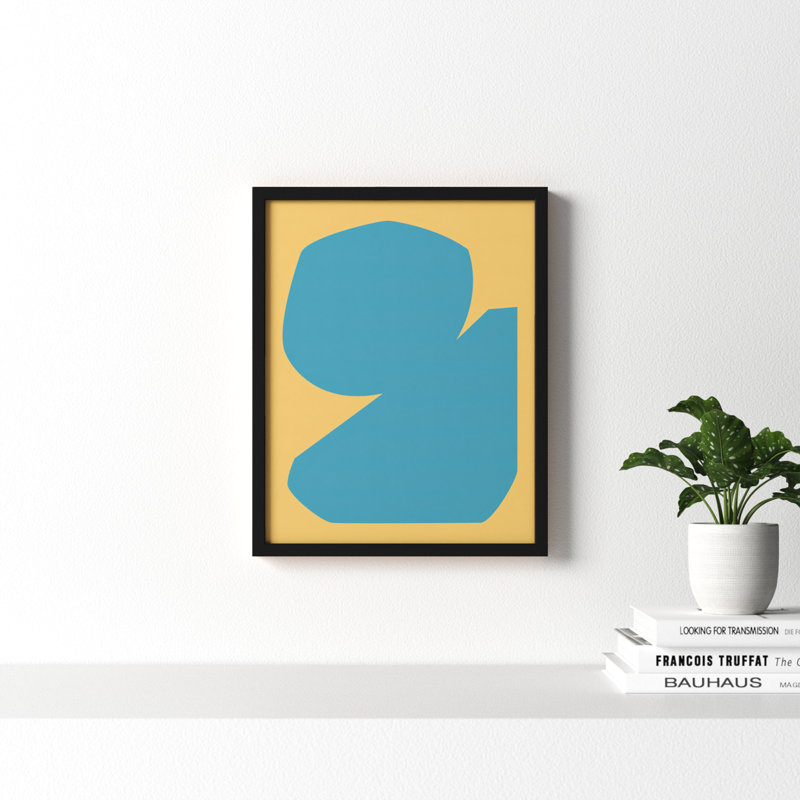 " Blue Study 2 " by Michael Kempen, Black Framed, 20"H x 16"W x 1.25"D