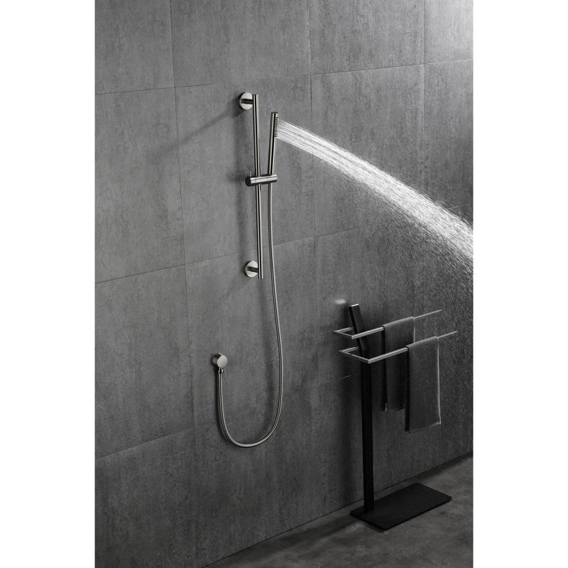 59 - Inch Hose Handheld Shower With 28 Height Adjustable Slide Bar, Stainless Steel Material, Functional Spray Settings For A Comfortable Experience Bar And Hose, Robust Various Patterns
