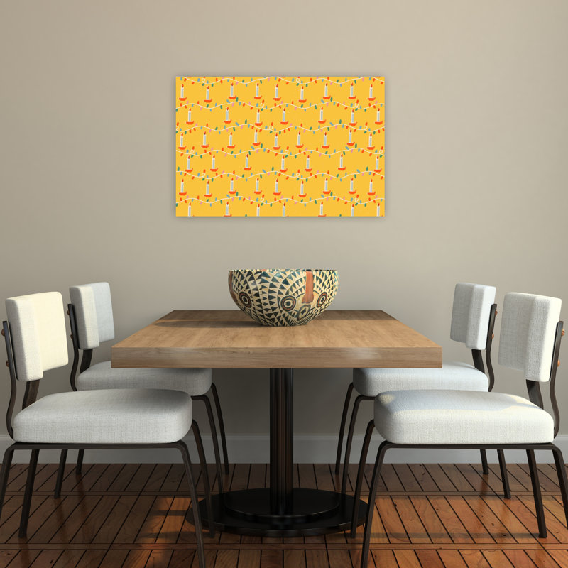 «Christmaspatternno34», impression d'art mural rétro et fantaisiste, 24" H x 36" W