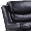 Fauteuil inclinable noir en cuir synthétique