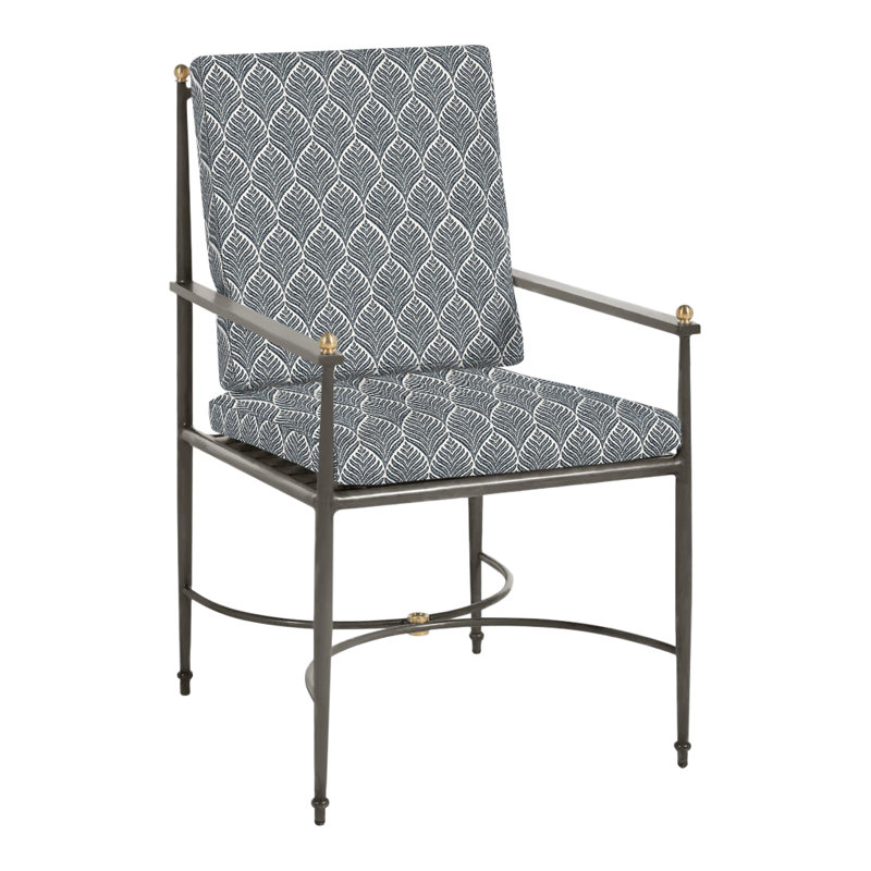 Fauteuil en aluminium Roma, Pas de soudure, Perigold Linnaeus Indigo