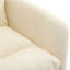 Fauteuil de bureau en similicuir blanc, base noire, réglable en hauteur, convenant à une table de bureau et autres environnements-383849812