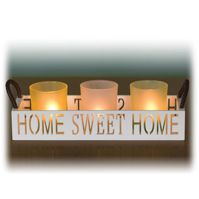Porte-votive de table en verre 5,5 po avec bougie incluse