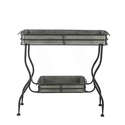 Maggie Galvanized Tray Table, Accent Table