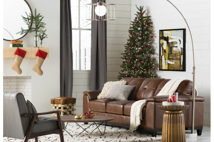 Scandi-style room with Christmas decor