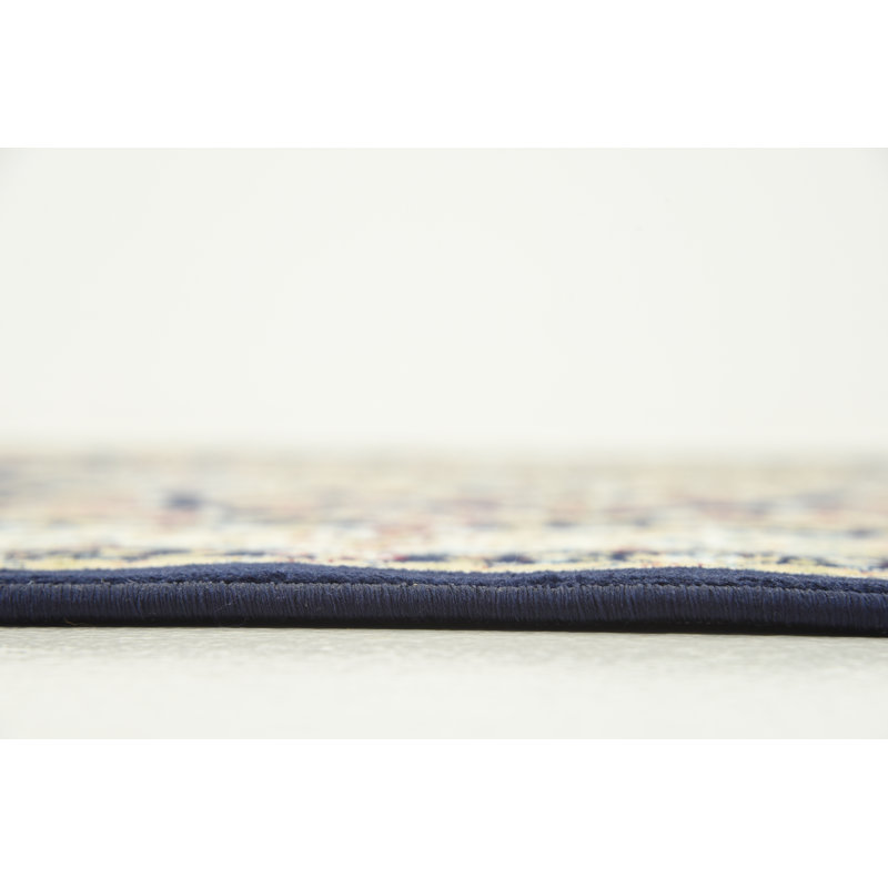 Tapis oriental bleu marine Jackson, Tapis de couloir 2 pi 11 po x 13 pi 1 po