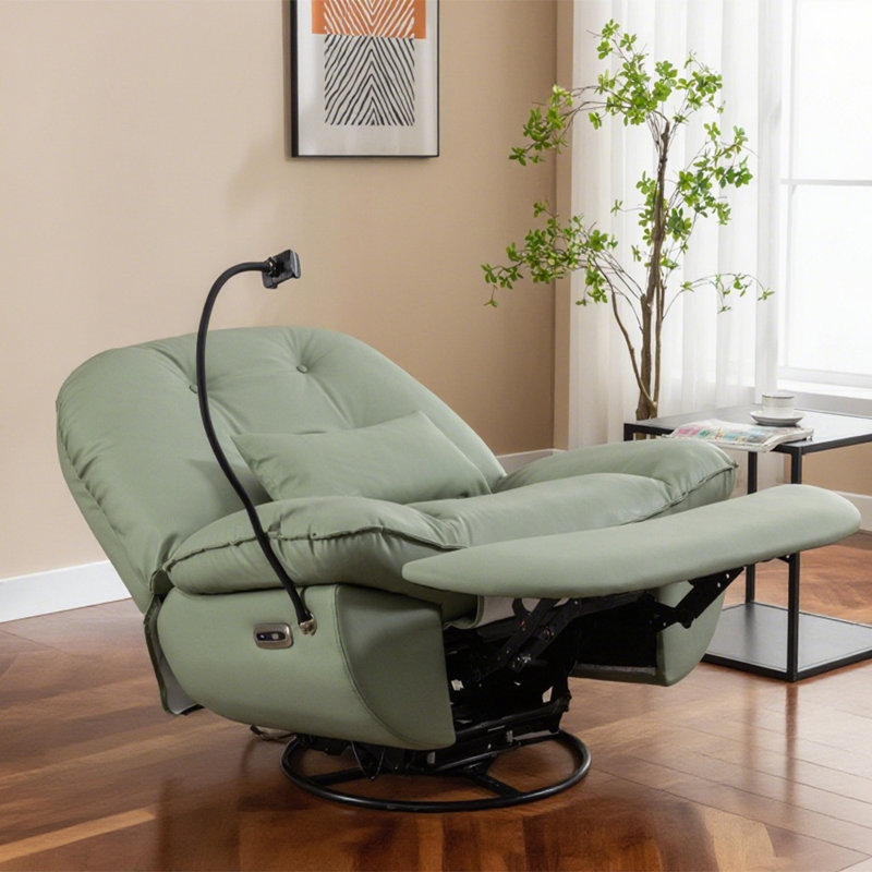 Fauteuil inclinable pivotant avec commande vocale Bluetooth Weona, Vert