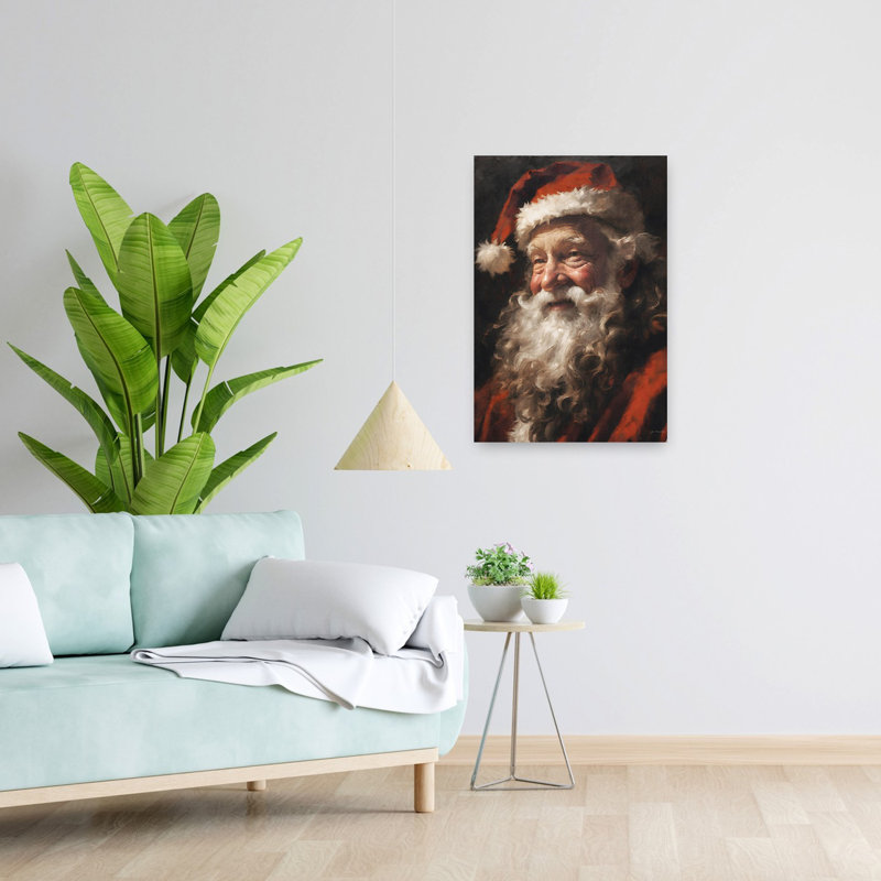 «Papa Noel», art contemporain abstrait, H 24 po x l 16 po