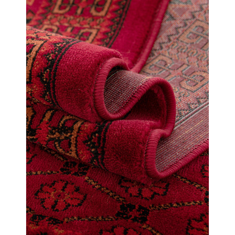 Tapis rouge / noir Amro Southwestern, Square 10'
