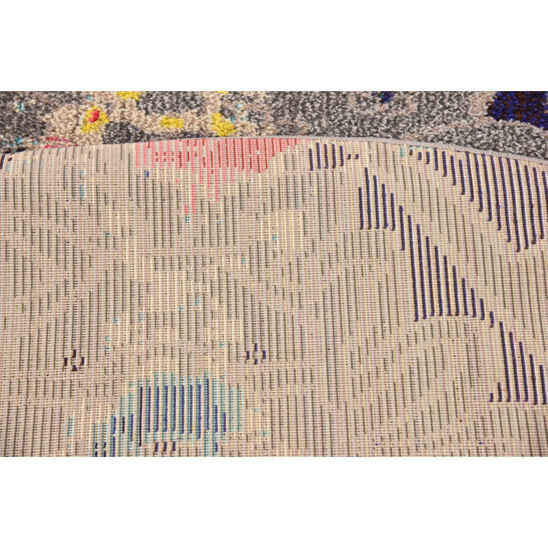 Tapis mauve / rouge Lonniet, Tapis de couloir 2 pi 7 po x 10 pi